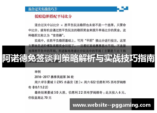 阿诺德免签谈判策略解析与实战技巧指南